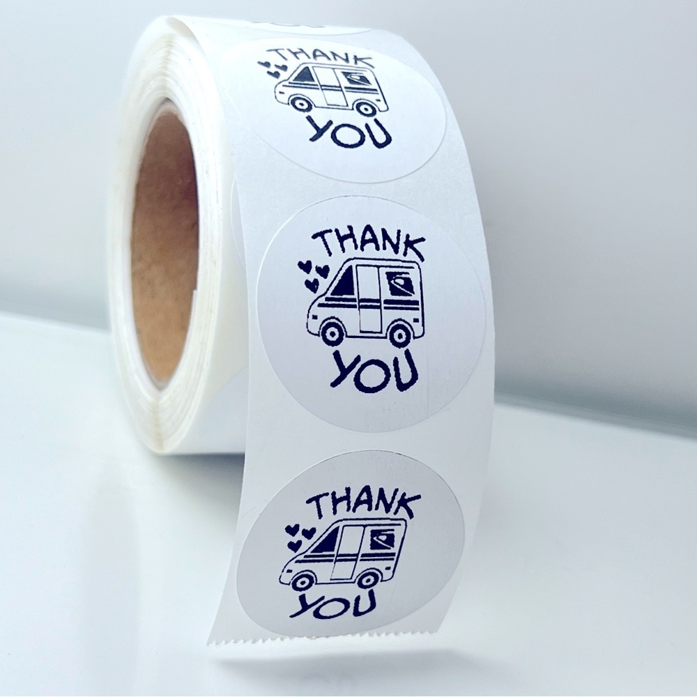 100 Thank You USPS Sticker, Thank You Sticker, Postal Mailbox Sticker - Picture 2 of 15